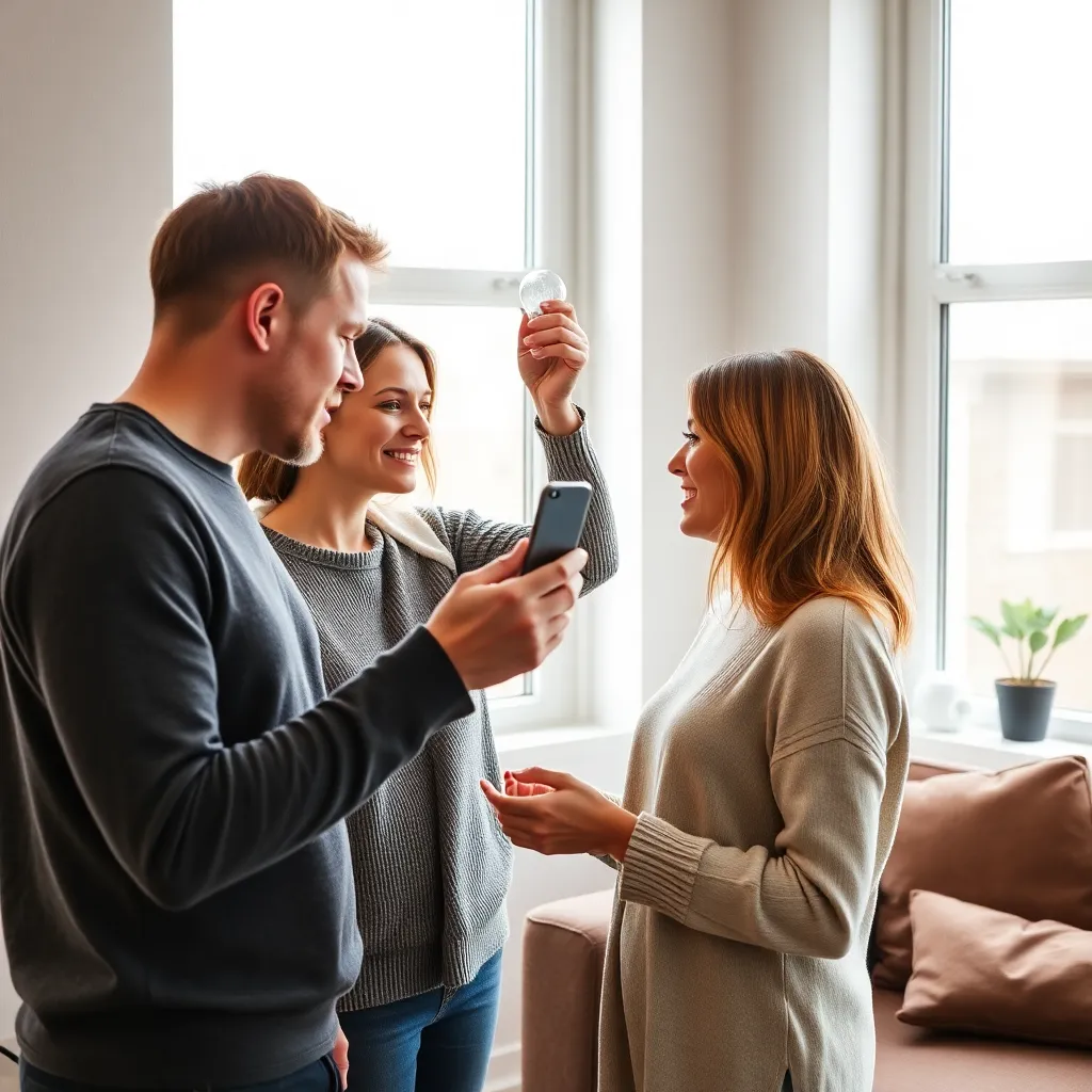 Nederlands gezin dat energiebesparende maatregelen in huis neemt