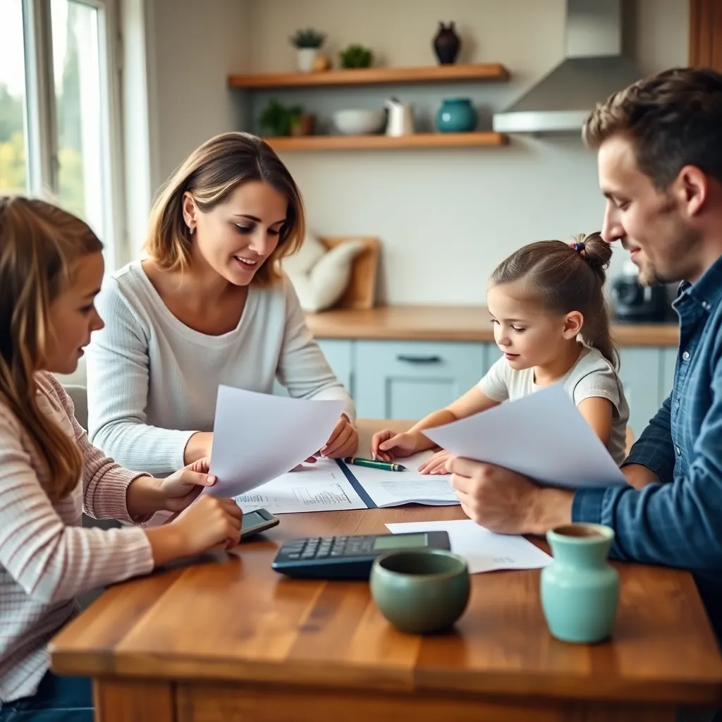Nederlands gezin dat energiebesparende maatregelen in huis neemt